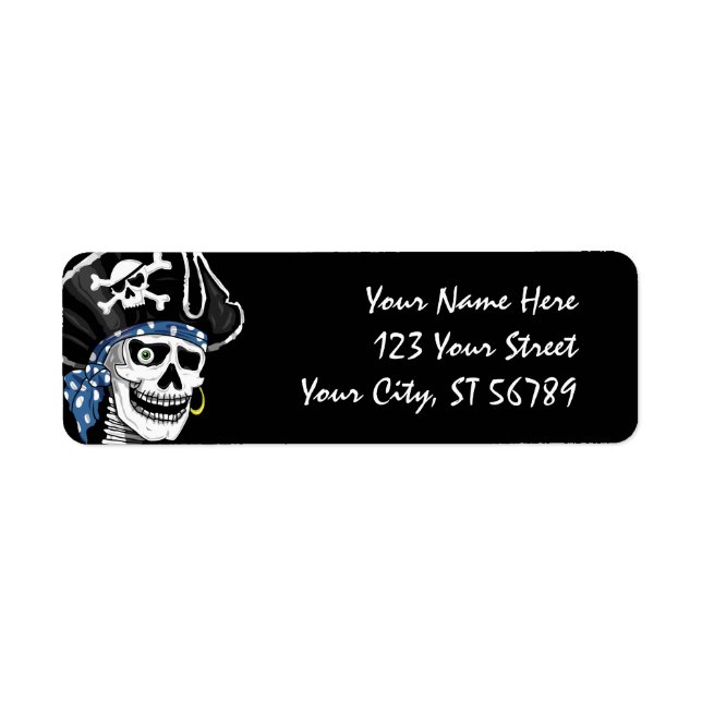 Pirate-Skull-Adressetikett (Vorne)