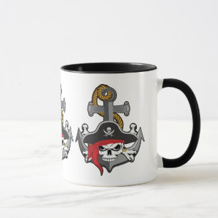 Pirate Skull Anchor Tasse