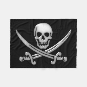 Pirate Skull and Sword Crossbones (TLAPD) Fleecedecke