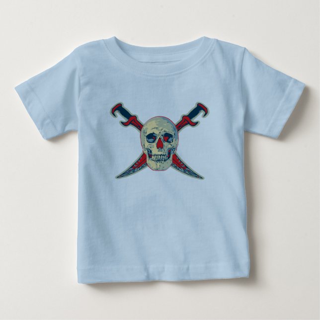 Pirate (Skull) - Baby Fine Jersey T - Shirt (Vorderseite)