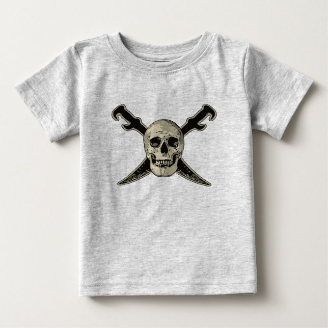 Pirate (Skull) - Baby Fine Jersey T - Shirt (Vorderseite)
