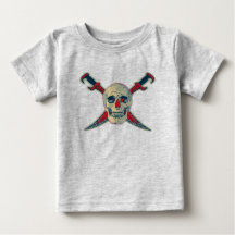 Pirate (Skull) - Baby Fine Jersey T - Shirt