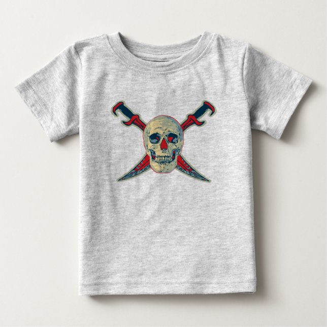 Pirate (Skull) - Baby Fine Jersey T - Shirt (Vorderseite)