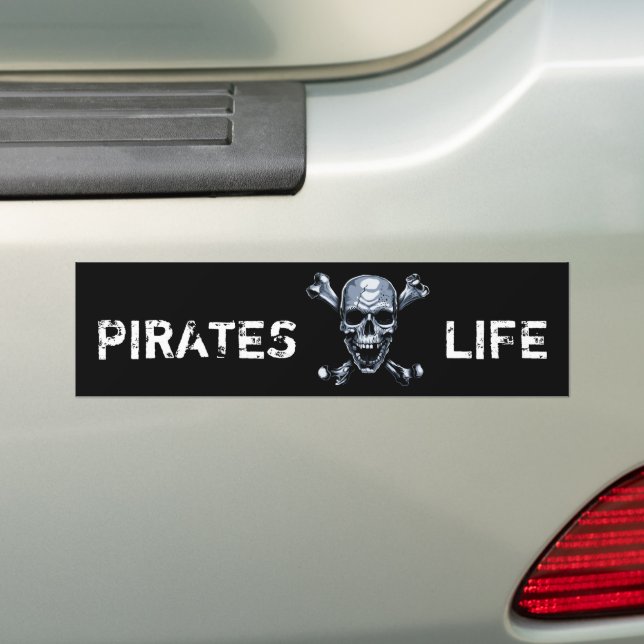 Pirate Skull Black Autoaufkleber (Auf Auto)