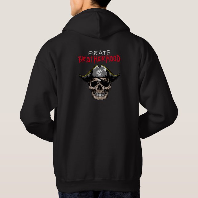 PIRATE SKULL BROTHERHOOD T - Shirt Hoodie (Rückseite)