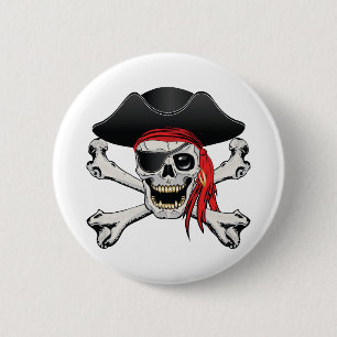 Pirate Skull Button