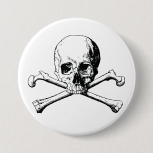 Pirate Skull Button