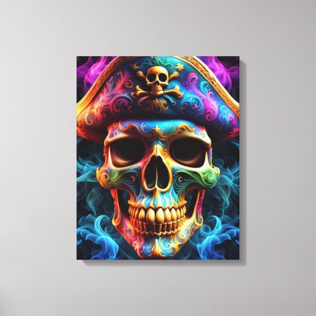 Pirate Skull Canvas Print Leinwanddruck (Vorderseite)