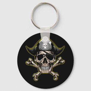 Pirate Skull Captain Cross Bones Schlüsselanhänger