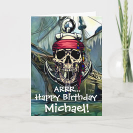 Pirate Skull Captain Ghost Ship Card Karte