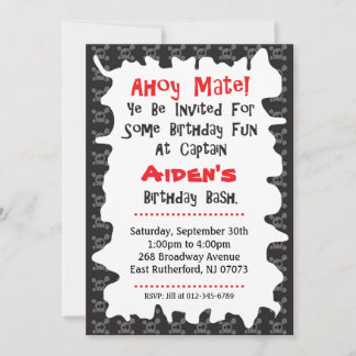 Pirate Skull Carte d'anniversaire