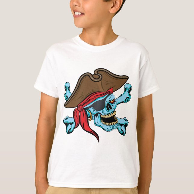 Pirate Skull & Crossbones-01 T-Shirt (Vorderseite)