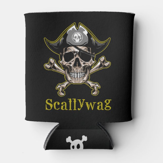 PIRATE SKULL Crossbones Dosenkühler (Vorderseite)