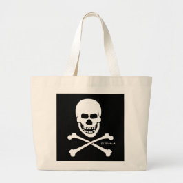 Pirate Skull & Crossbones Halloween Trick oder Tre Jumbo Stoffbeutel