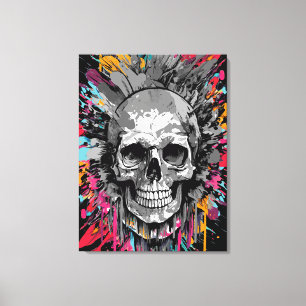 Pirate Skull - farbenfrohe Skull Canvas Print Leinwanddruck