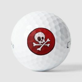 Pirate Skull - Gefahr! Novelty Golfer-Geschenk | Golfball