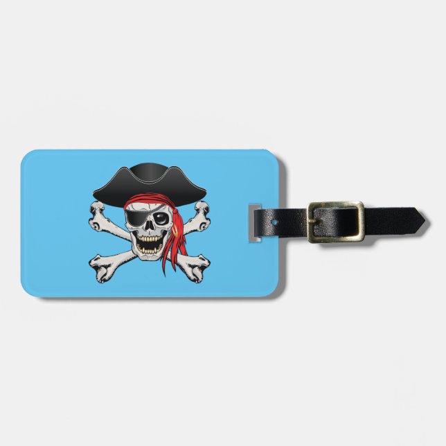 Pirate Skull Gepäckanhänger (Vorderseite horizontal)