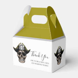 Pirate Skull Gold Captain Geschenkschachtel