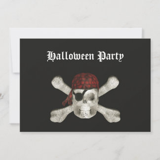 Pirate Skull - Invitation à la fête d'Halloween