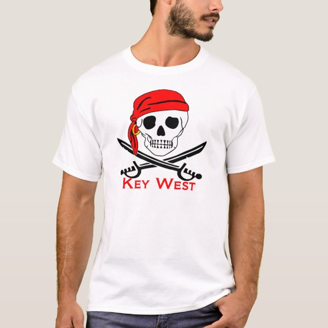 Pirate Skull Key West T-Shirt (Vorderseite)