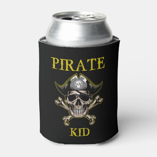 PIRATE SKULL KID GOLD DOSENKÜHLER (Kanne Vorderseite)