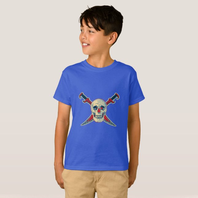 Pirate (Skull) - Kids' Basic T - Shirt (Vorne ganz)