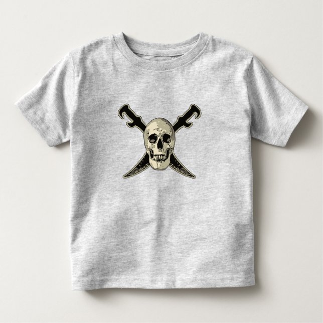 Pirate (Skull) - Kleinkind Fine Jersey T - Shirt (Vorderseite)