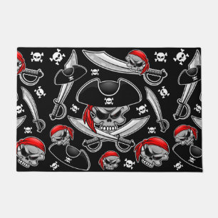 Pirate Skull mit Crossed Sabers Fußmatte