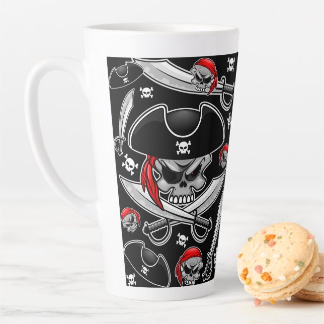 Pirate Skull mit Crossed Sabers Milchtasse (Beispiel)