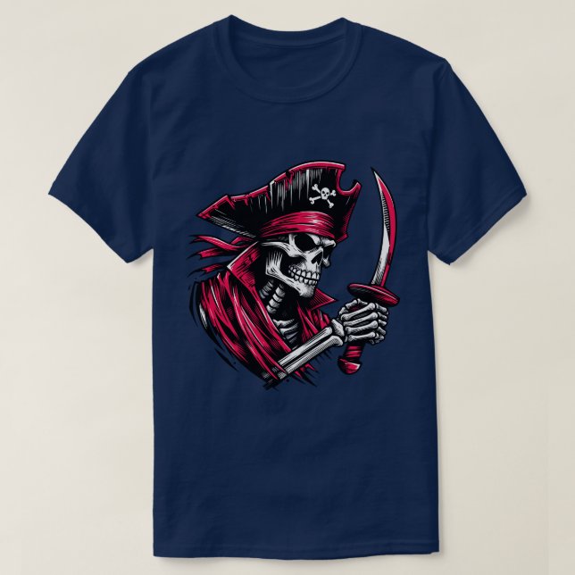 Pirate Skull mit Cutlass T-Shirt (Design vorne)