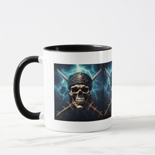 Pirate Skull mit Schwertern Tasse (Links)