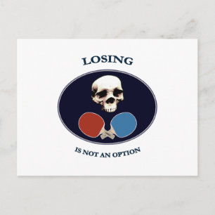 Pirate Skull Option Ping Pong Postkarte