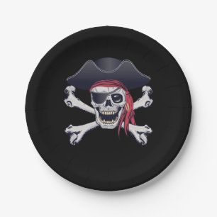 Pirate Skull Pappteller