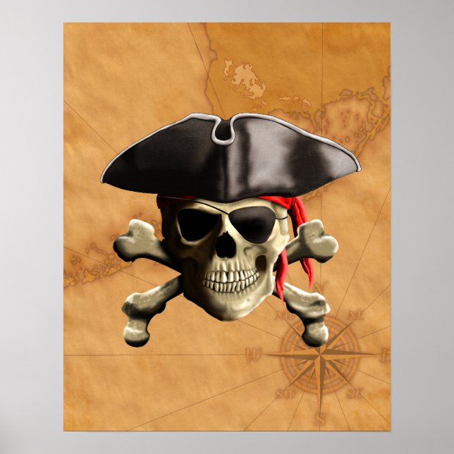 Pirate Skull Poster (Vorne)