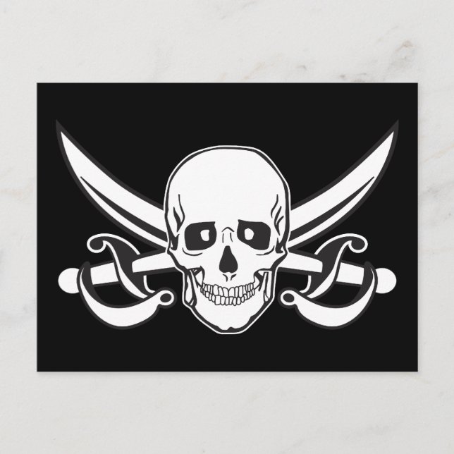 Pirate Skull Postkarte (Vorderseite)