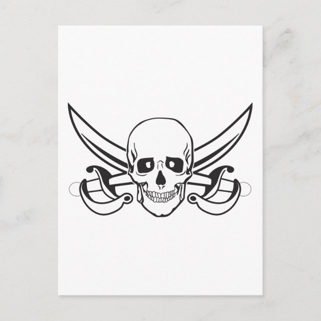 Pirate Skull Postkarte (Vorderseite)