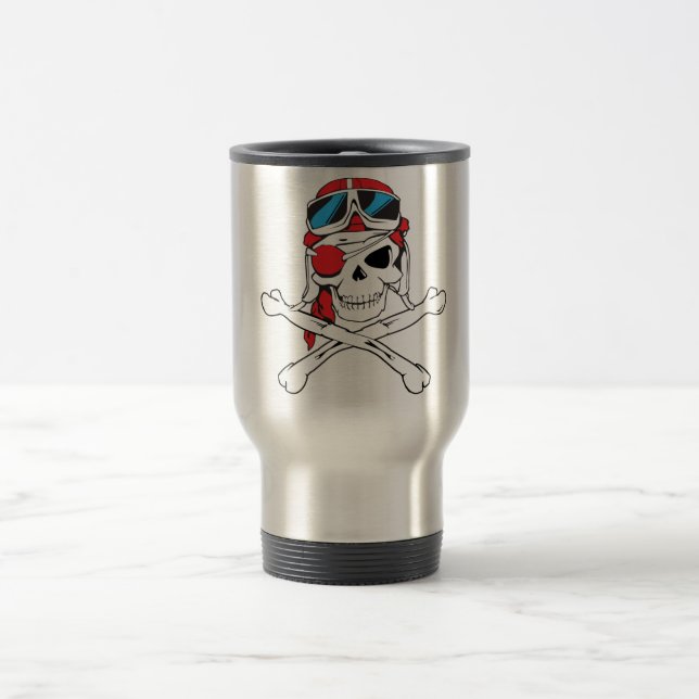 Pirate Skull Reisebecher (Mittel)