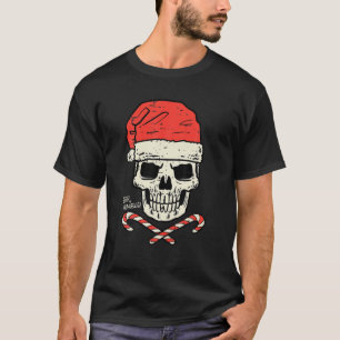 Pirate Skull Santa Christmas Pajamas Xmas Pjs Boys T-Shirt