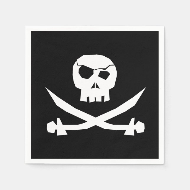 Pirate Skull Serviette (Vorderseite)