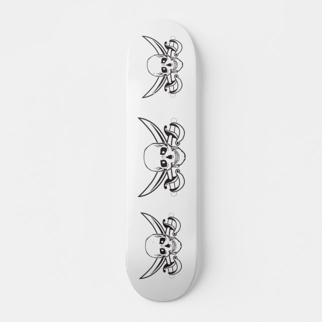 Pirate Skull Skateboard (Vorne)