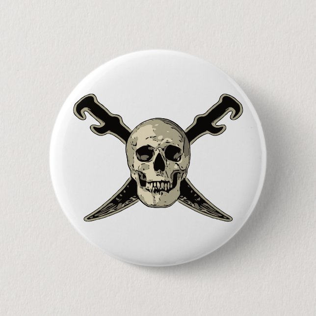 Pirate (Skull) - Standard, 2¼ Zoll Rundtaste  Button (Vorderseite)