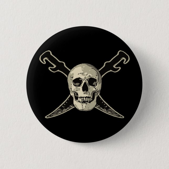 Pirate (Skull) - Standard, 2¼ Zoll Rundtaste  Button (Vorderseite)