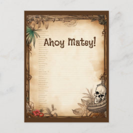 Pirate Skull Talk wie ein Piratengeburt Postkarte