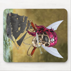 PIRATE SKULL TREASURE HUNTER MOUSEPAD