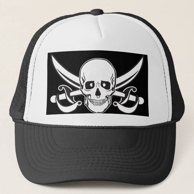 Pirate Skull Truckerkappe (Vorderseite)