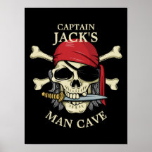 Pirate Skull und Crossbones Man Cave