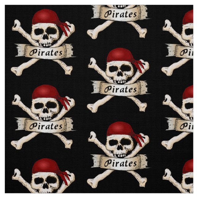 Pirate Skull und Crossbones Stoff (Muster)