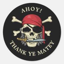 Pirate Skull und Crossbones Vielen Dank