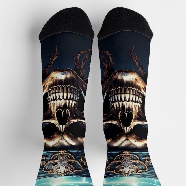 Pirate Skull with Swords Socken (Oben)