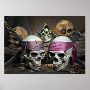 Pirate Skulls Poster